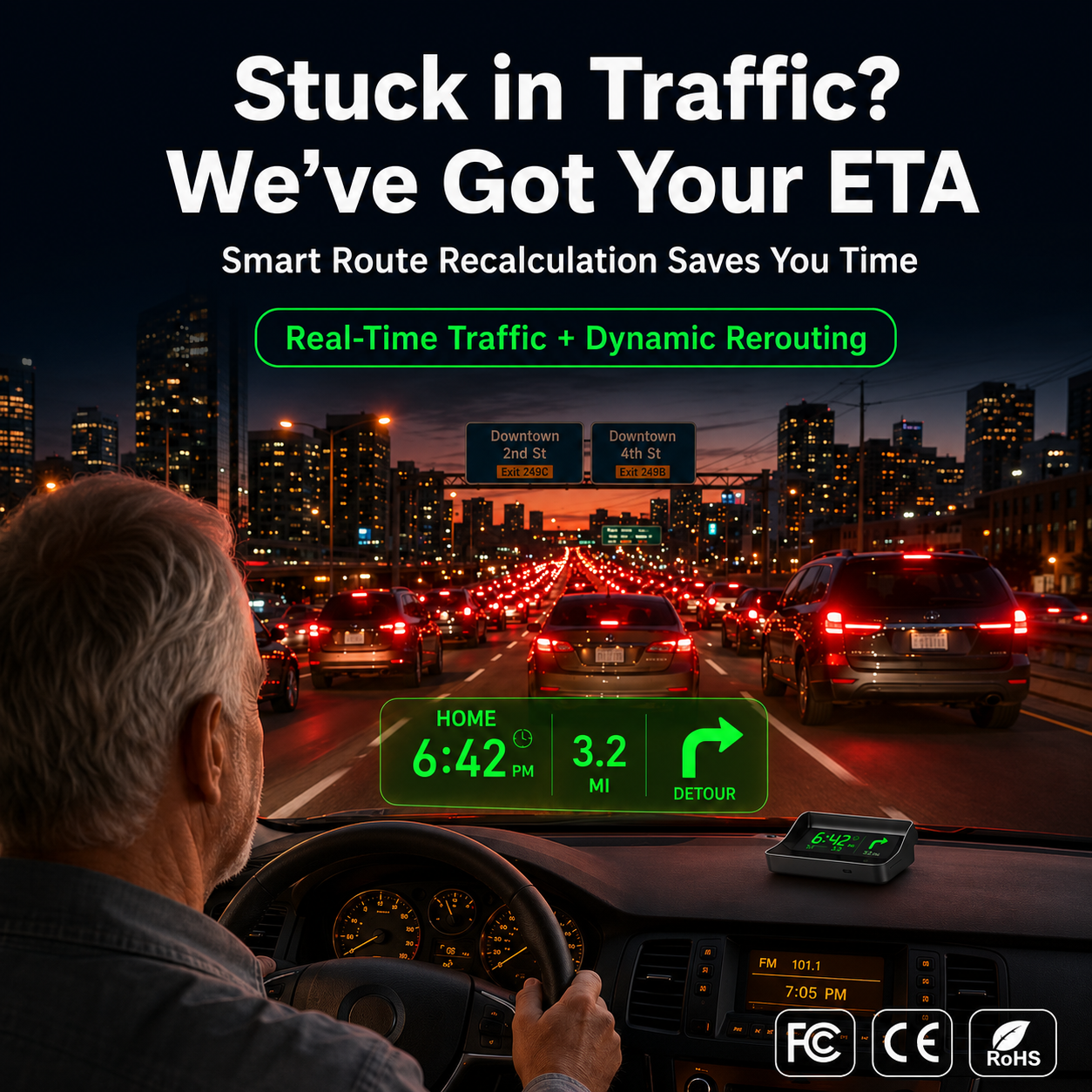 🚗50 % Rabatt!🛰️ Head-Up-Display (HUD) mit digitalem Tachometer und Navigationssystem – behalten Sie die Straße im Blick und vermeiden Sie Bußgelder