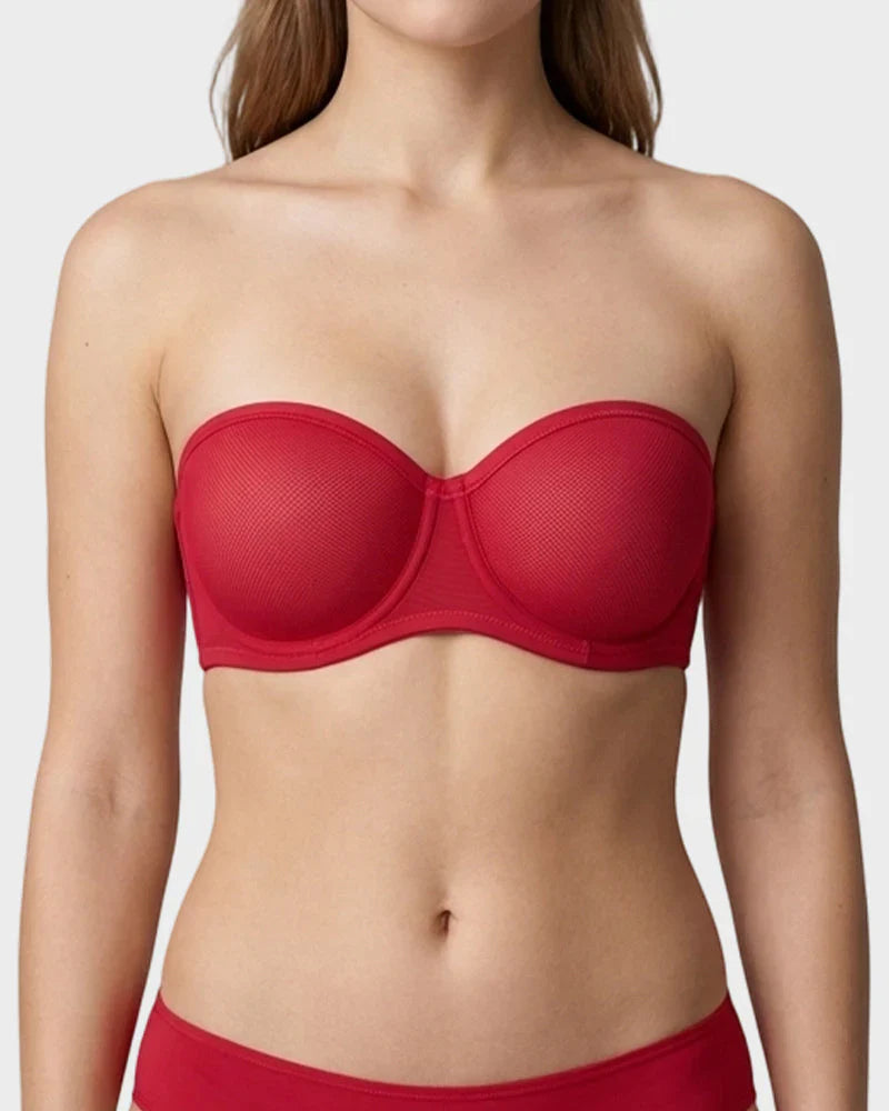 π₯ BUY 2 GET 1 FREE! π₯ Strapless Mesh Underwire Balconette Bra
