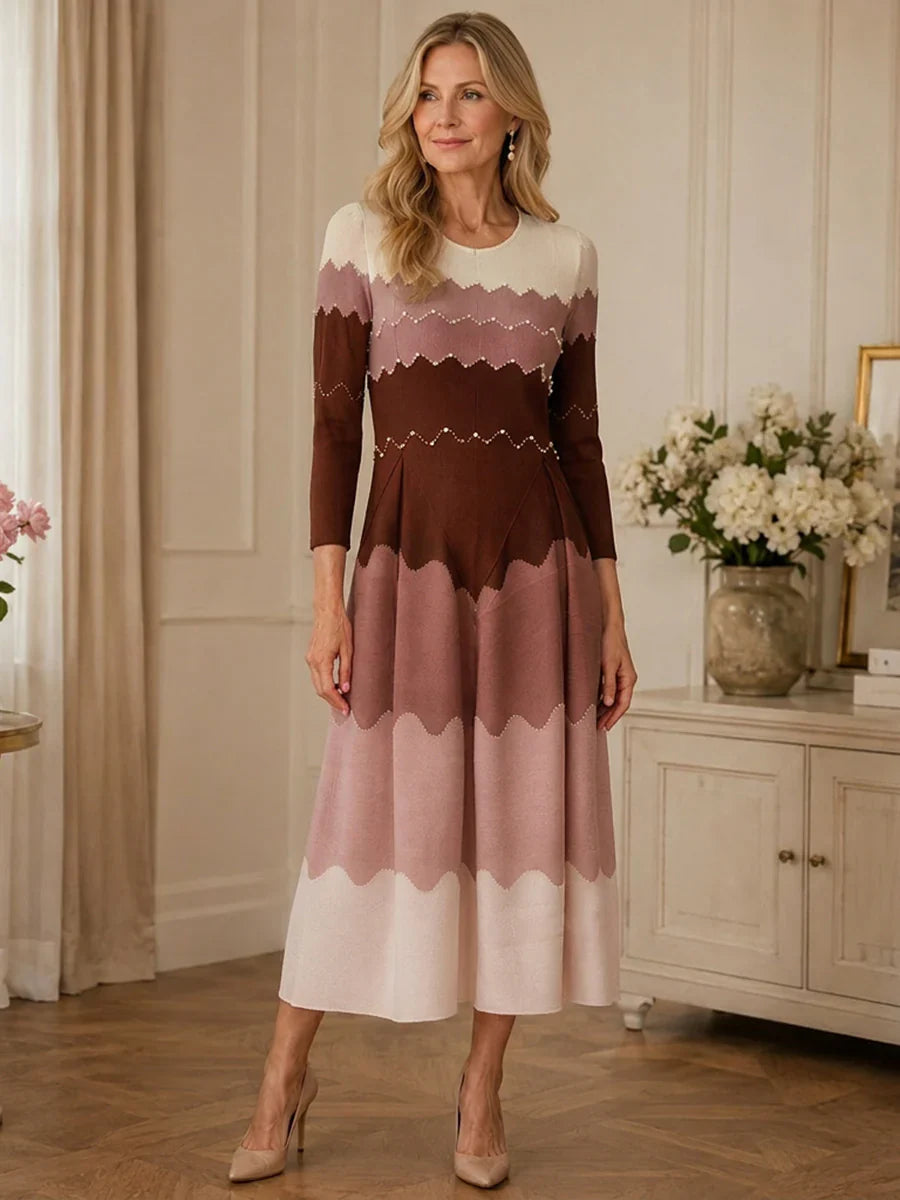 ποΈ Summer Sale 60% off ποΈ Elegant Pearl Embellished Pleated Maxi Bounce Dress