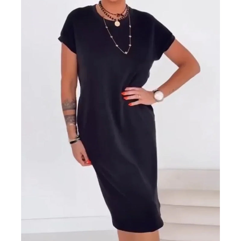 đ Nur noch heute: 49% Rabatt! đ„LĂ€ssiges Kurzarm-T-Shirt-Kleid fĂŒr Damen