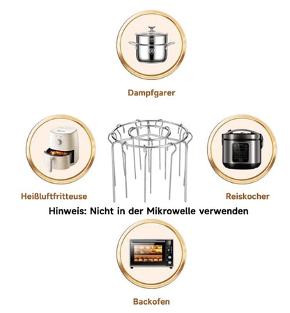 🥩Luftfritteusen-Barbecue-Grill Vertikaler Kebab-Grill + Gratis hitzebeständige Handschuhe🍤