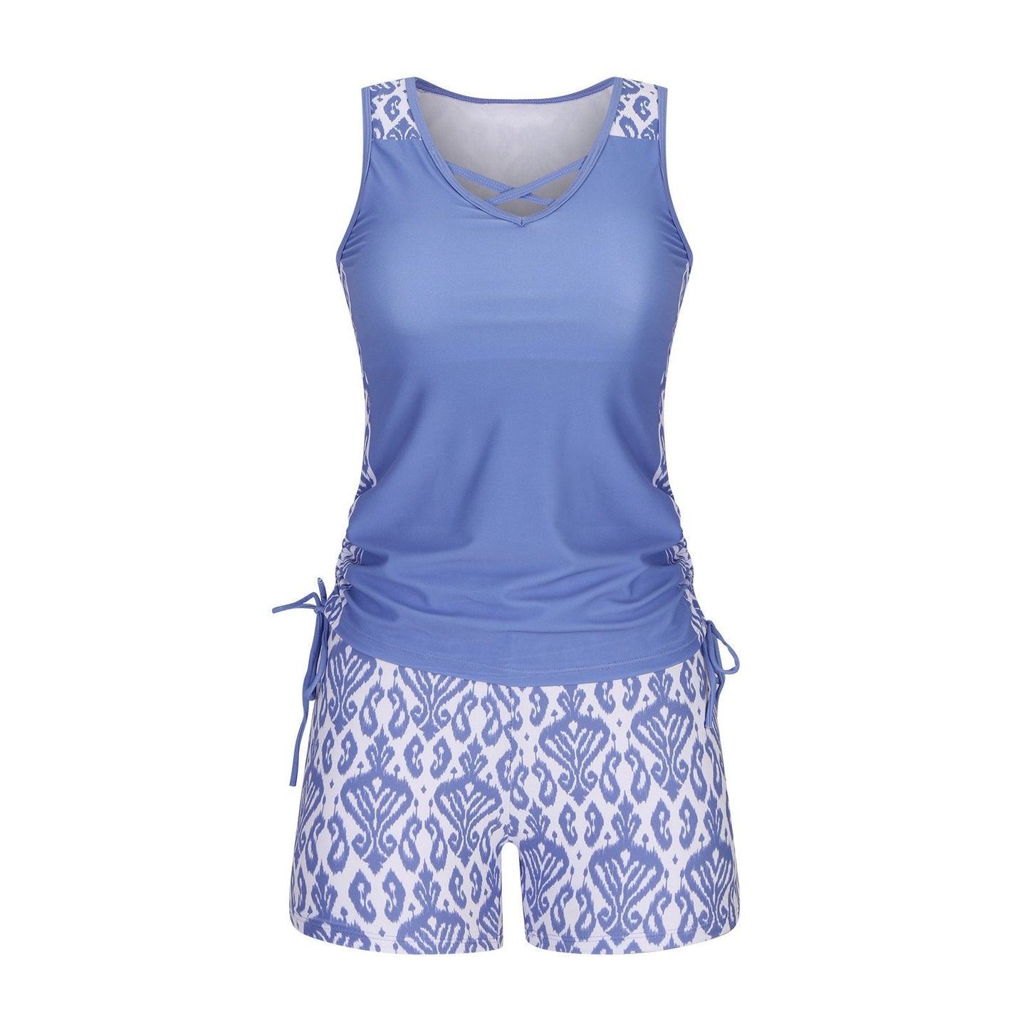 🔥LAST DAY 60% OFF - Miraclesuit Women's 2-Piece Tummy Control Tankini Set with Built-In Bra – Flattering Boho Swimwear with Shorts🔥 Buy 2 Free Shipping
