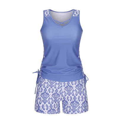 🔥LAST DAY 60% OFF - Miraclesuit Women's 2-Piece Tummy Control Tankini Set with Built-In Bra – Flattering Boho Swimwear with Shorts🔥 Buy 2 Free Shipping