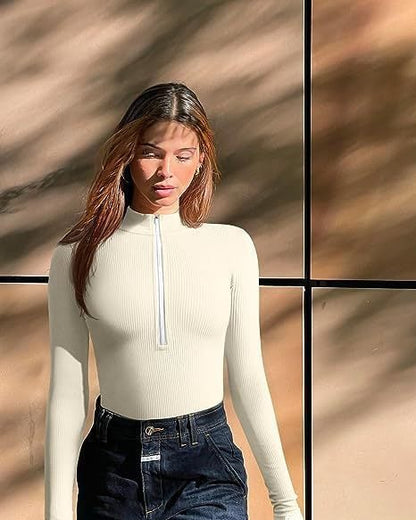 🔥Heiss 49% Rabett - 2023 HERBST NEU Reißverschluss-Bodysuit🎁Kaufen 2 Bekommen 15% Rabatt