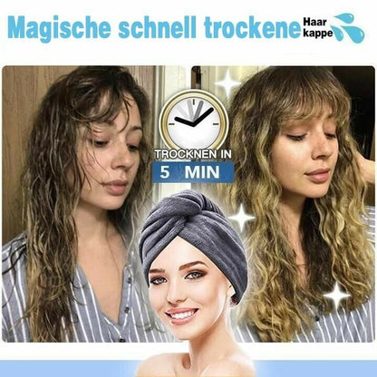 Magische schnell trockene Haarkappe