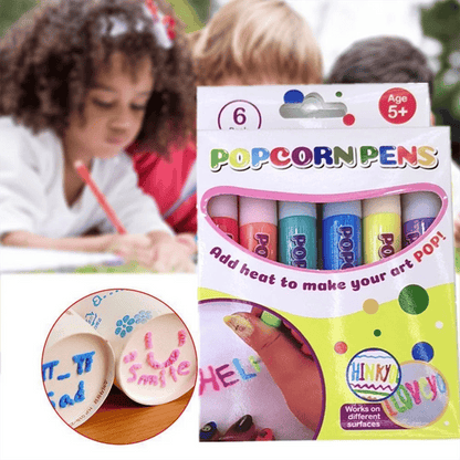 💥 KAUF 2, ERHALTE 1 GRATIS + 50 % RABATT!🥳Magische Popcorn-Stifte mit Blaseneffekt, wärmeaktivierte Popcorn-Stifte, DIY-3D-Kunstmarker für Kinderbastelprojekte