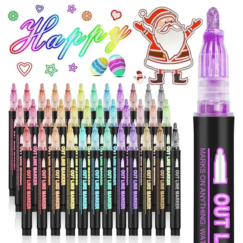 🎅Weihnachtssonderangebote €10.99!!⚡50K+ verkauft!🎁Farbige Lightstick Graffiti Textmarker-Stifte