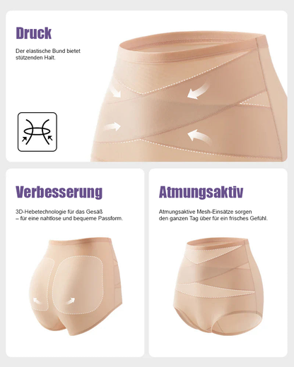 ✨Letzter Tag – Kaufe 1 bekomme 3✨Übergrößen hochgeschnittene Bauchkontroll-Slips mit Kreuz-Design