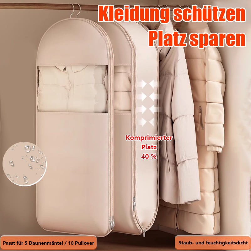 🔥2025 HEISS✨️Platzsparender hängender Kleidersack mit Selbstkompressionsreißverschluss