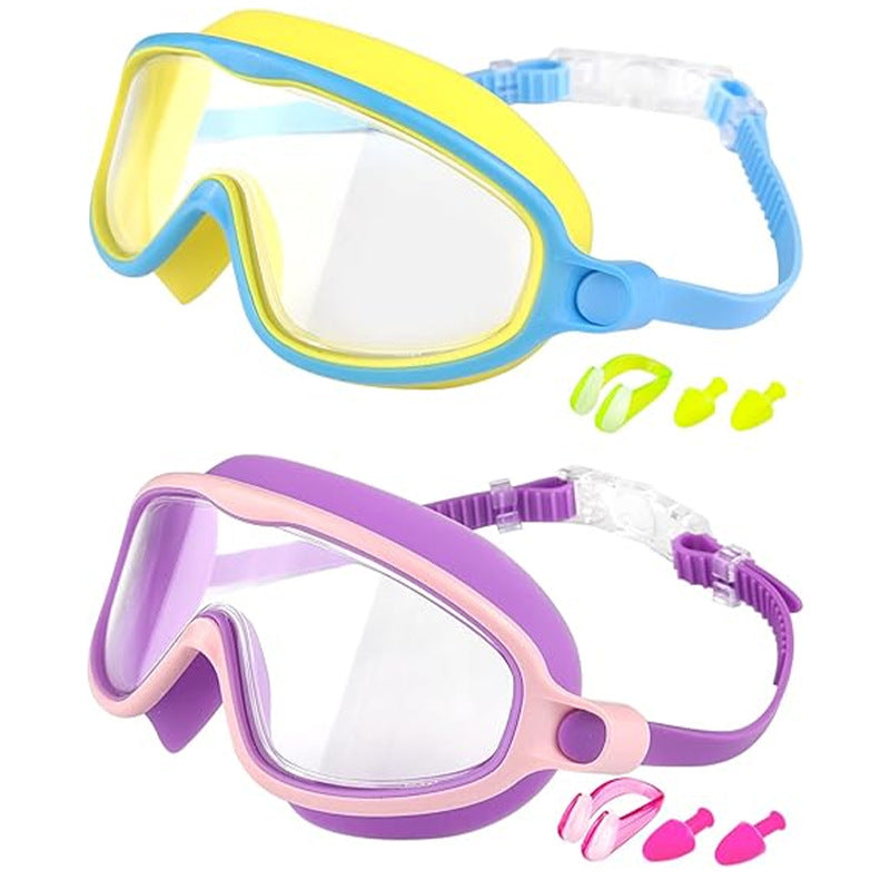 🔥LIMITED SALE 50% OFF!!🏆#1 Bestselling🏊‍♀️HD children's large frame waterproof and anti-fog swimming goggles