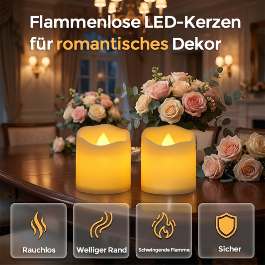 💥Letzter Tag 50% Rabatt⚡50K+ verkauft!🔥Warme, flackernde flammenlose LED-Kerzen