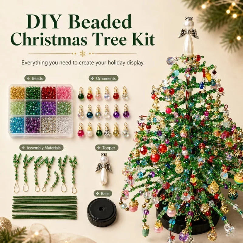 🎄✨ DIY-Set für den Weihnachtsbaum mit Perlen – 🎅 Gestalte deine eigene funkelnde Weihnachtsdekoration