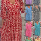 🔥Neujahrsangebot 60% Rabatt🌸Lässiges V-Ausschnitt Blumenkleid