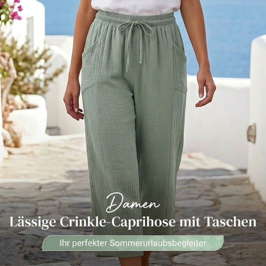 ⏰️Letzter Tag für kostenlosen Versand⌛️ Damen Baumwoll-Leinen Hose mit Falten – luftig, bequem & stilvoll 👖