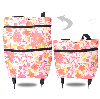 🌸LETZTER TAG ZUM SONDERPREIS!!🌸🛒 Faltbarer Einkaufswagen – Die rollende Einkaufstasche, die Ihren Rücken schont.