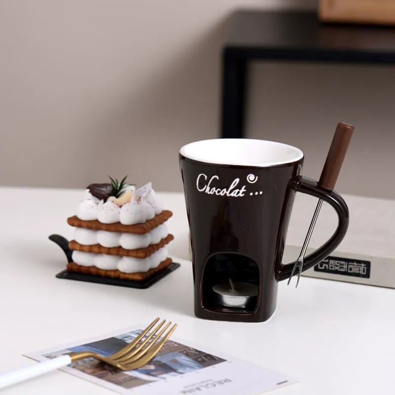 🎄Weihnachtsverkauf 50% Rabatt🍫Handgefertigte Schokoladenschmelztasse🎁Das gemütliche Fondue-Erlebnis
