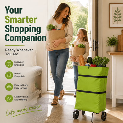 🌸LETZTER TAG ZUM SONDERPREIS!!🌸🛒 Faltbarer Einkaufswagen – Die rollende Einkaufstasche, die Ihren Rücken schont.