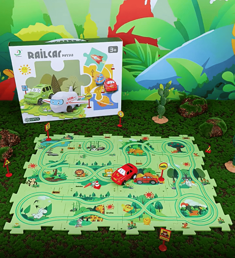 🎅Weihnachtsverkauf - 49% Rabatt🔥Kindererzieherisches Puzzle-Autospielset