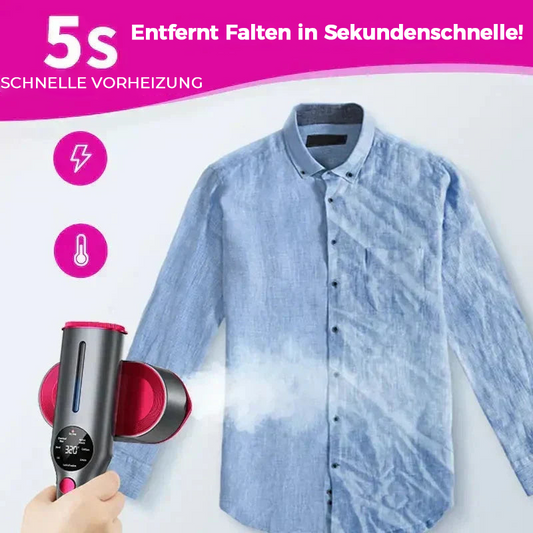 🥳2026 HEISS 60% Rabatt!🧺💨Dampfbügeleisen & Dampfglätter 2-in-1 – Tötet 99,99 % Milben & Bakterien. 5 s Aufheizzeit, 150 ml Wassertank. Keramikplatte, gleichmäßige Wärmeverteilung. Für alle Stoffe geeignet – von Seide bis Baumwolle🛡️🌿