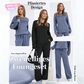 🔥Letzter Tag 60% Rabatt✨Loungeset für Damen: Top mit Rundhalsausschnitt & Hose mit Kordelzug💖