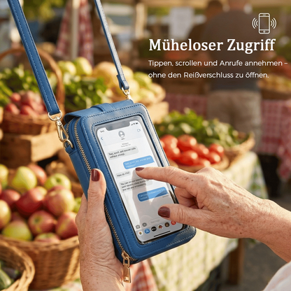 🏆 Letzter Tag der Aktion: NUR €14,99!!👜📱Schlichte und elegante Damen-Umhängetasche mit Touchscreen-Funktion fürs Handy