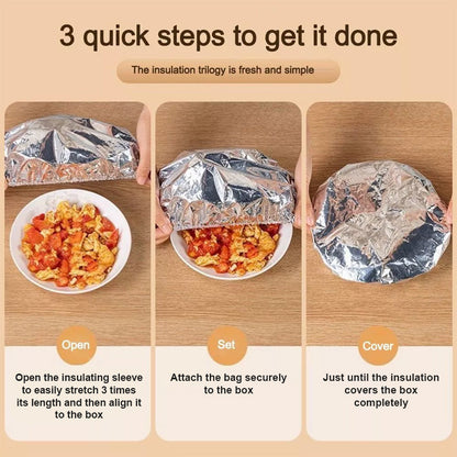 🔥Kostenloser Versand & 50 % Rabatt🔥Elastische Aluminiumfolie Hoezen (Set) | Houdt Eten Warm & Vers | Wegwerp Afdekhoezen voor BBQ, Picknick & Restjes