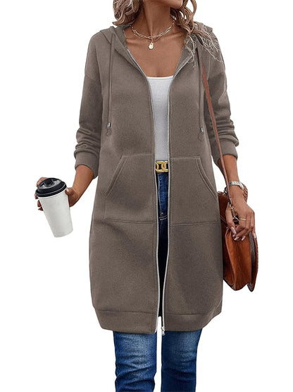 🥳 Diese Woche Sonderpreis €15,99!!🔥Damen Freizeit-Fleece-Hoodies mit Reißverschluss