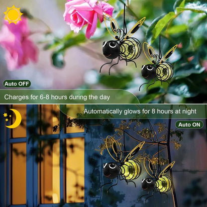 💥 KAUF 2, ERHALTE 1 GRATIS + KOSTENLOSER VERSAND! 🥳Solar-Hängeleuchte mit Biene für den Außenbereich – Charmantes Garten-Deko – Perfektes Geschenk für Pflanzenliebhaber, Mütter oder alle, die gerne lächeln