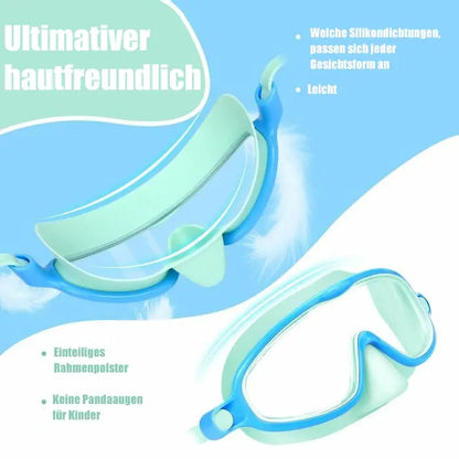🔥Kostenloser Versand & 50 % Rabatt🔥HD-Schwimmbrille für Kinder 3-18 Jahre  mit großem Rahmen, wasserdicht und beschlagfrei