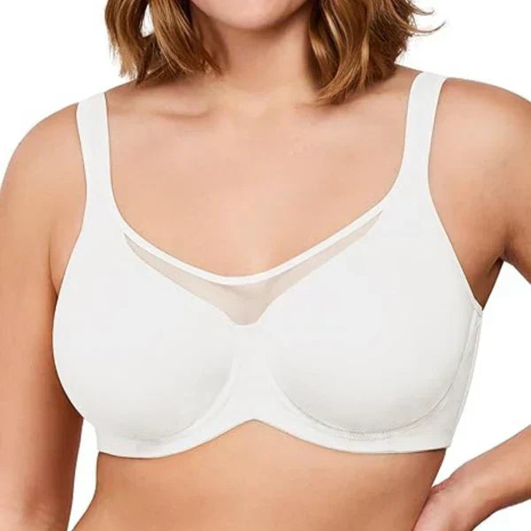 🎁 LETZTER TAG DER AKTION – 49% RABATT 💐 Eleganter Damen-BH mit Netzbesatz, voller Deckung, auch für größere Größen