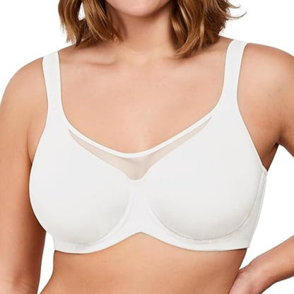 🎁 LETZTER TAG DER AKTION – 49% RABATT 💐 Eleganter Damen-BH mit Netzbesatz, voller Deckung, auch für größere Größen