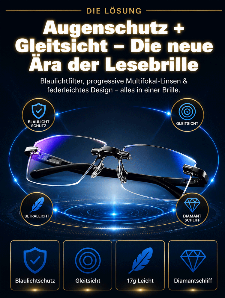 ✨ Intelligente Autofokus-Brille | Jena-Optik-Technologie | TÜV-geprüfte deutsche Qualität ✅ 👍 Eine Brille für alles: Kurzsichtigkeit, Weitsichtigkeit, Alterssichtigkeit und Blaulichtschutz.