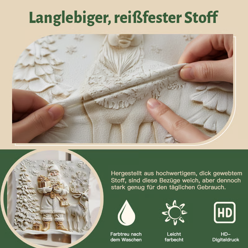 ⏰Letzter Tag: €12,99 für 4 Stück!!⚡50K+ verkauft!💕Kissenbezug mit Weihnachtsthema🎁