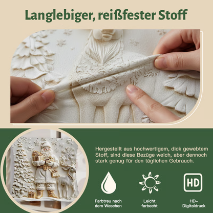⏰Letzter Tag: €12,99 für 4 Stück!!⚡50K+ verkauft!💕Kissenbezug mit Weihnachtsthema🎁