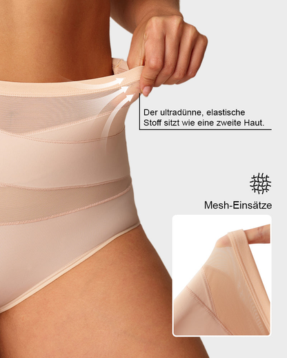 ✨Letzter Tag – Kaufe 1 bekomme 3✨Übergrößen hochgeschnittene Bauchkontroll-Slips mit Kreuz-Design