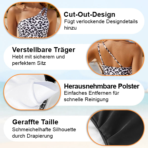 💖Letzter Tag Sonderpreis: €15,99!!💖Damen Einteiliger Badeanzug mit Cut-Out und einem Schulterträger👙