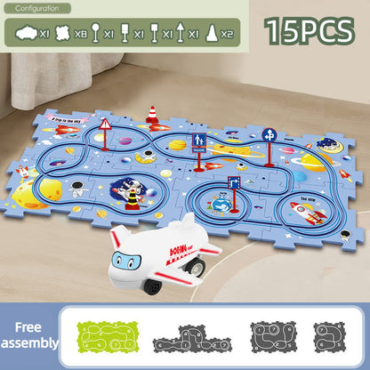 🎅Weihnachtsverkauf - 49% Rabatt🔥Kindererzieherisches Puzzle-Autospielset