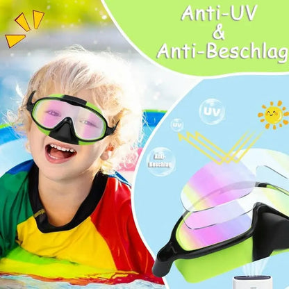 🔥Kostenloser Versand & 50 % Rabatt🔥HD-Schwimmbrille für Kinder 3-18 Jahre  mit großem Rahmen, wasserdicht und beschlagfrei