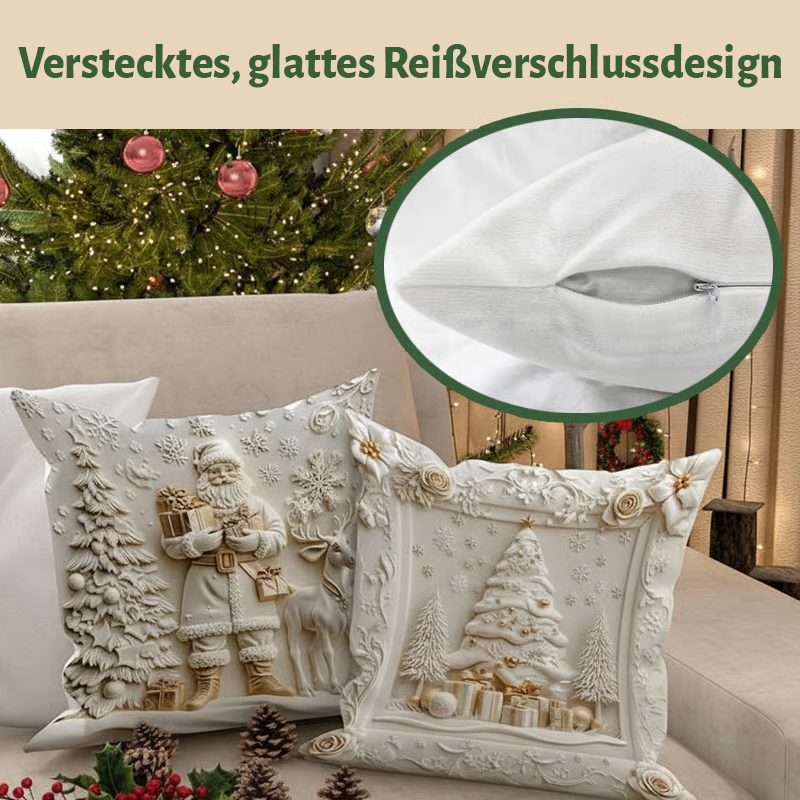 ⏰Letzter Tag: €12,99 für 4 Stück!!⚡50K+ verkauft!💕Kissenbezug mit Weihnachtsthema🎁