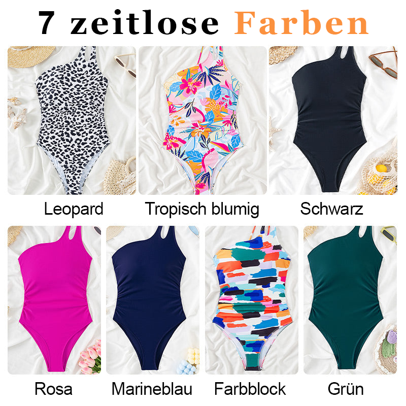 💖Letzter Tag Sonderpreis: €15,99!!💖Damen Einteiliger Badeanzug mit Cut-Out und einem Schulterträger👙