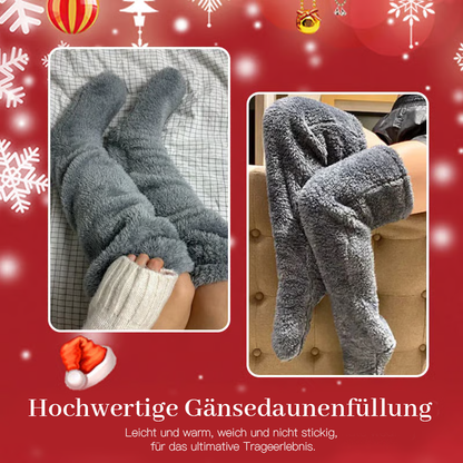 ⚡Blitzverkauf🏆#1 Bestseller⏰💕Samtige Fleece-Kniestrümpfe für Weihnachten❄️🎅