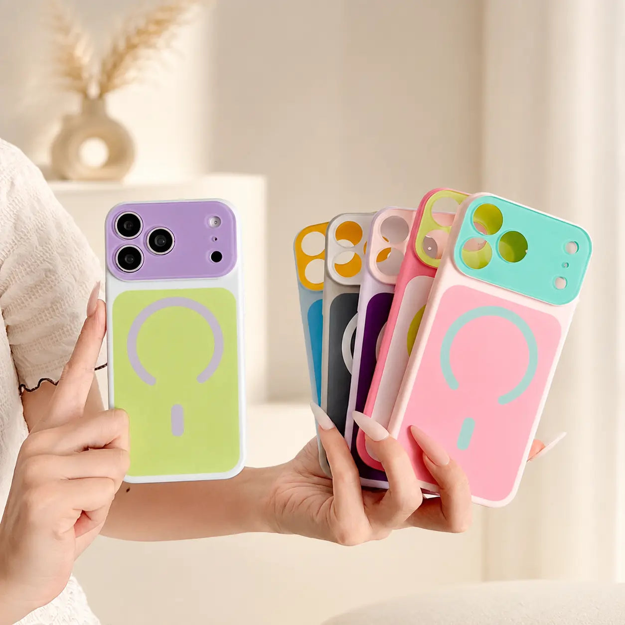 ❄️Sommerfrische 50 % Rabatt!📱Trendy iPhone-Hülle, jetzt im Angebot | Dopamine Color Block MagSafe-Hülle – Extraschlank, matt, hartes PC-Case für das iPhone 17 Pro Max