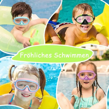 🔥Kostenloser Versand & 50 % Rabatt🔥HD-Schwimmbrille für Kinder 3-18 Jahre  mit großem Rahmen, wasserdicht und beschlagfrei