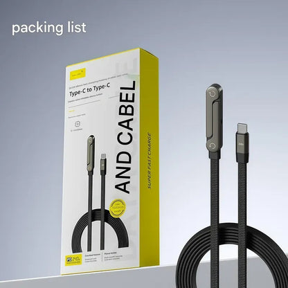 🔥Neujahr🏆Blitzverkauf⚡50K+ verkauft!💥2-in-1 Unsichtbarer Halter Ladegerätkabel – 240W Schnellladekabel mit eingebautem Handyhalter