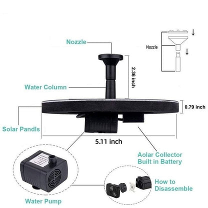 🔥LAST DAY SALE ￡9.99!!🔥Upgraded Solar Powered Water Fountain Pump With Accessories