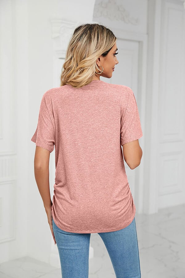 💕Heiß - BIS ZU 50% RABATT🌷V-Ausschnitt Damenoberteile in Unifarben und lockerem Schnitt✨