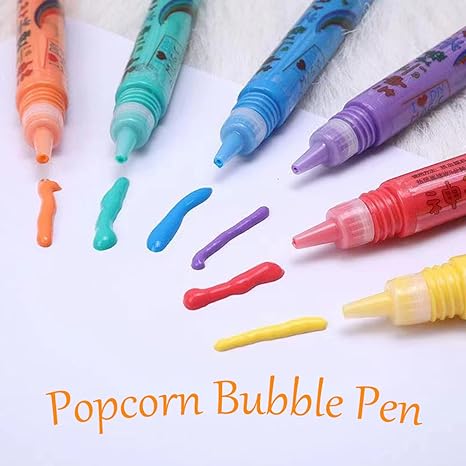 💥 KAUF 2, ERHALTE 1 GRATIS + 50 % RABATT!🥳Magische Popcorn-Stifte mit Blaseneffekt, wärmeaktivierte Popcorn-Stifte, DIY-3D-Kunstmarker für Kinderbastelprojekte