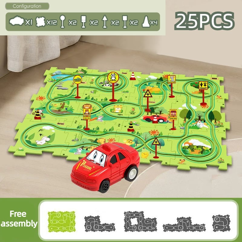 🎅Weihnachtsverkauf - 49% Rabatt🔥Kindererzieherisches Puzzle-Autospielset