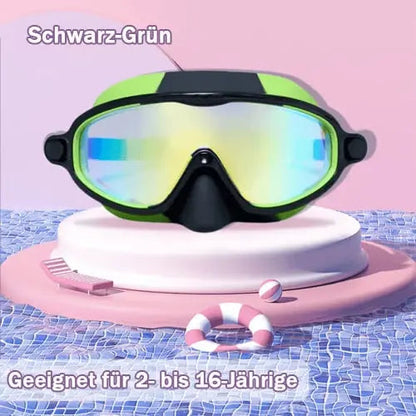 🔥Kostenloser Versand & 50 % Rabatt🔥HD-Schwimmbrille für Kinder 3-18 Jahre  mit großem Rahmen, wasserdicht und beschlagfrei