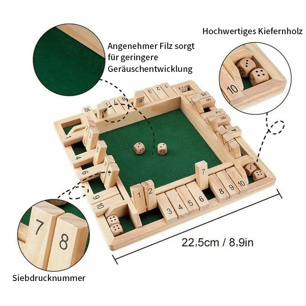 🎅Weihnachtsangebot 50% Rabatt🔥LUSTIGE FAMILIENSPIELE - Shut-The-Box Brettspiel🎲